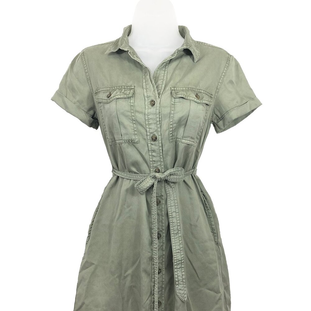 C&C California Lyocell Utility Shirt Dress - Size XS